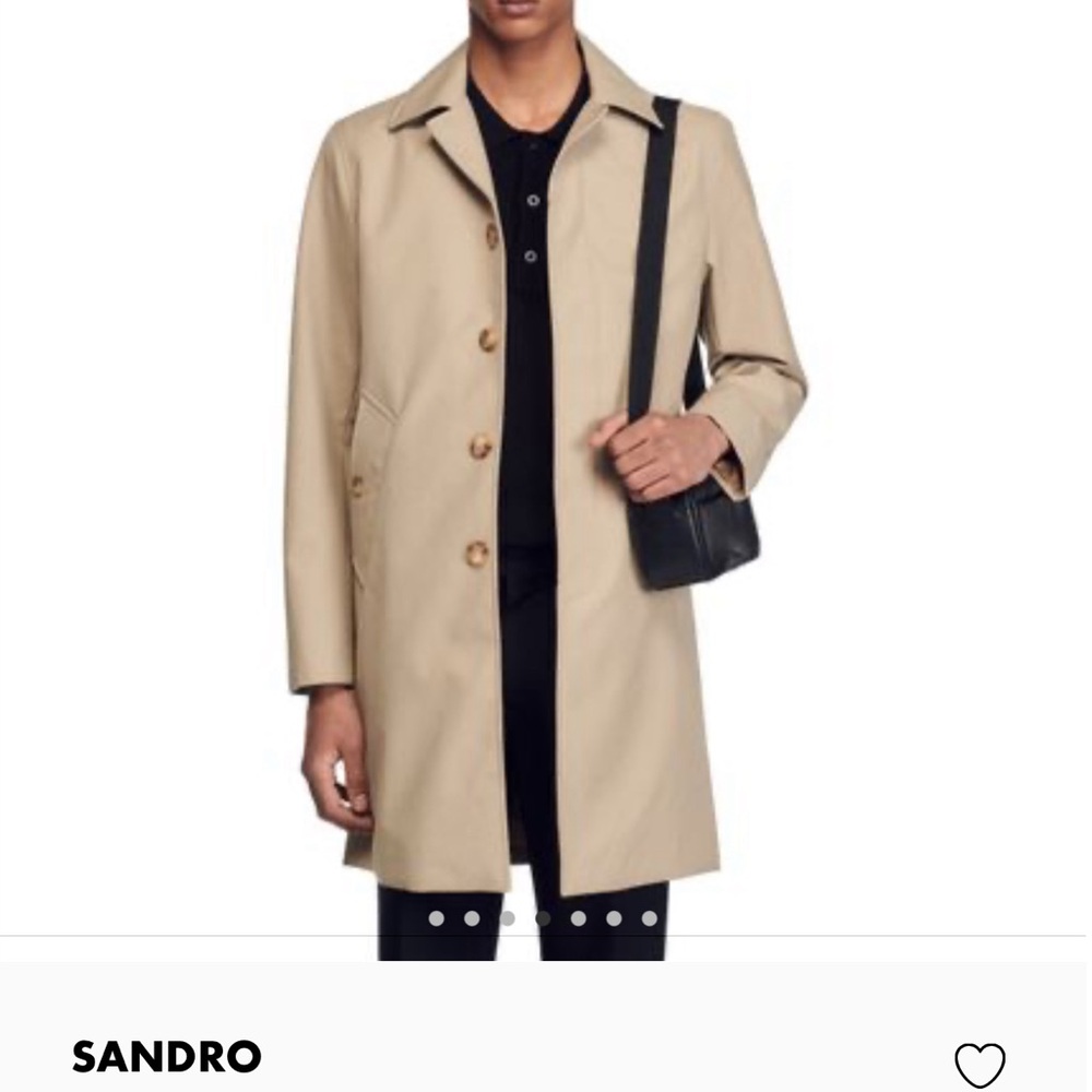 Sandro Straight cut waterproof jacket